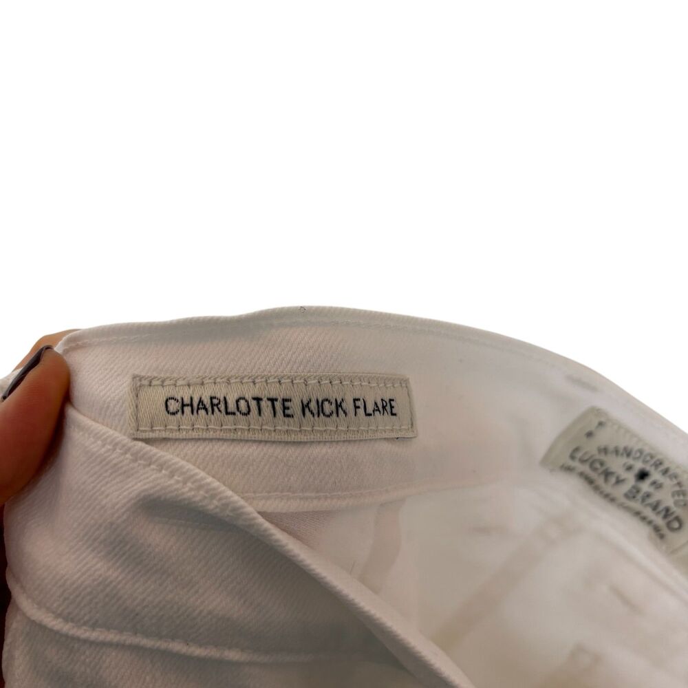 Lucky Brand White Charlotte Kick Flare Jeans Women's 4/27 - Picture 4 of 7
